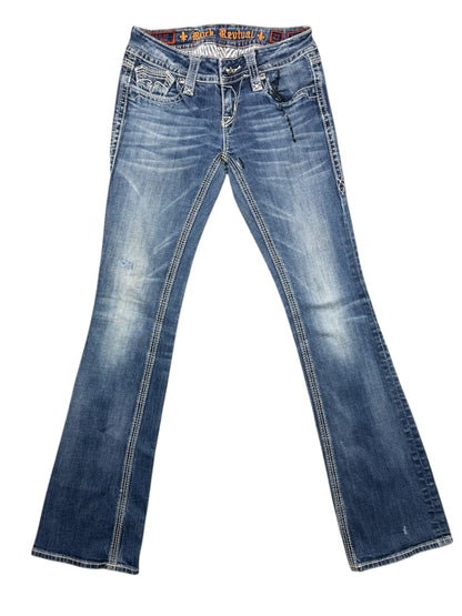 Seltene Vintage Rock Revial Low waist Schlaghose