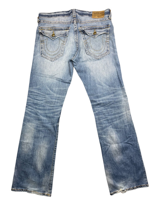 Seltene Vintage True Religion Breite Bootcut Jeans