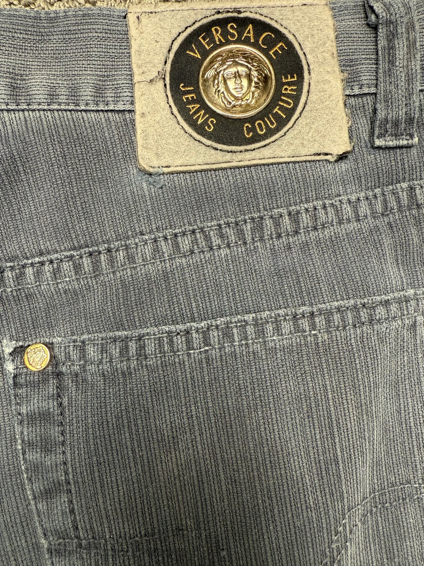 Vintage Versace Breite Jeans
