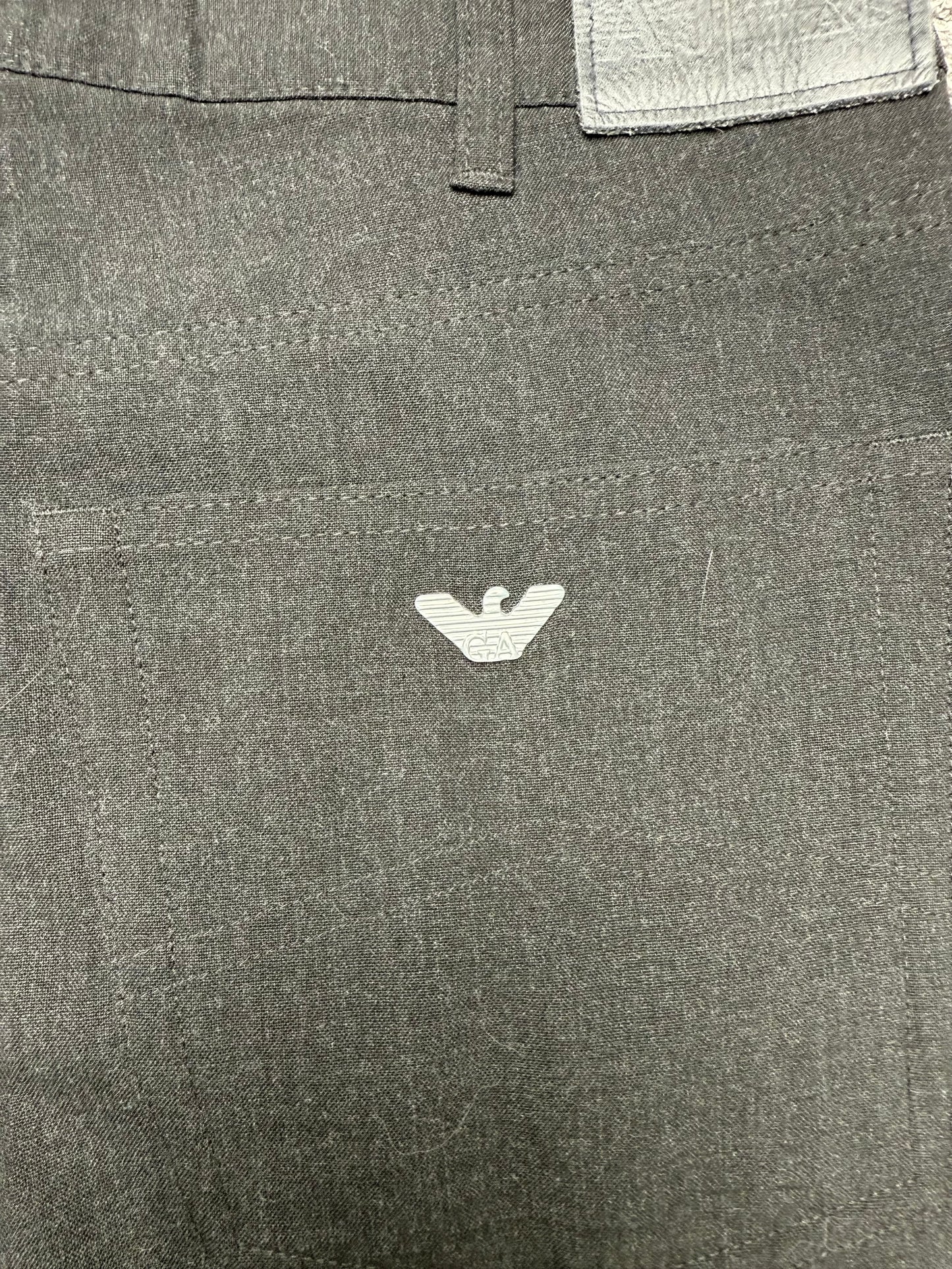 Vintage Armani breite Hose aus Stoff