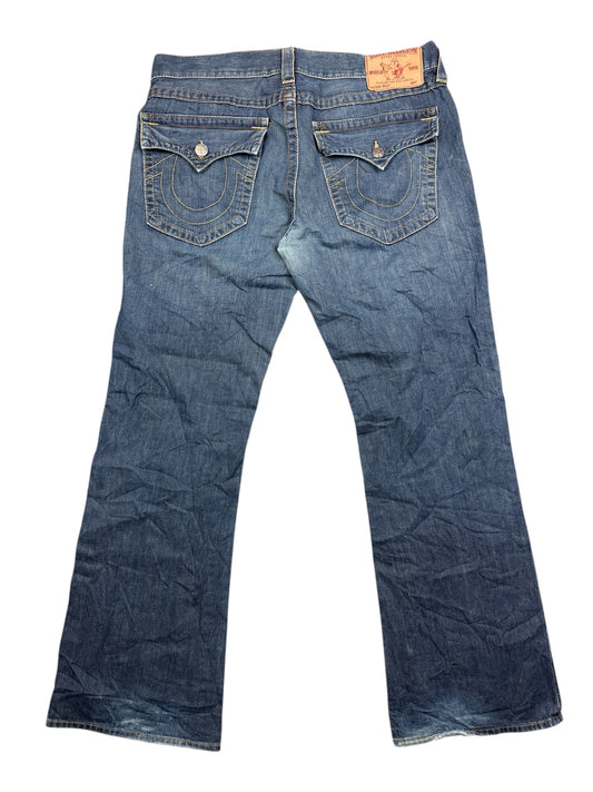 Seltene Vintage True Religion Breite Bootcut Jeans