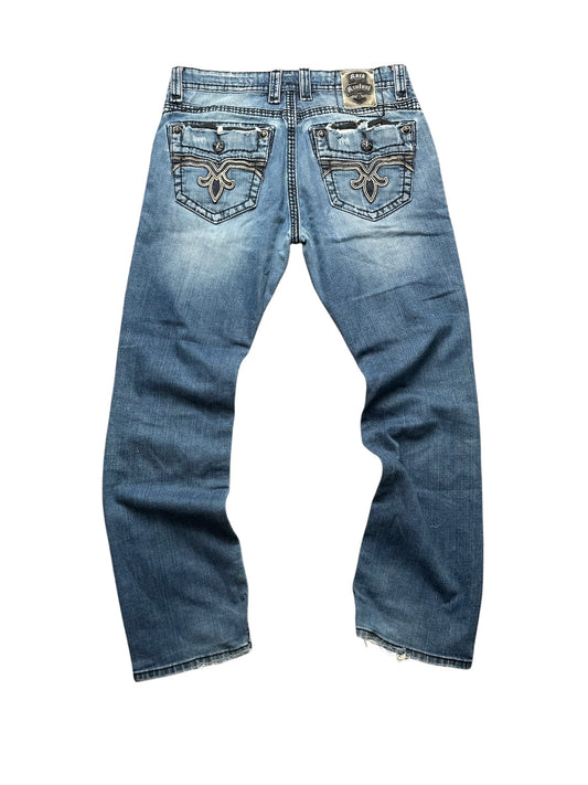 Seltene Vintage Breite Rock Revial Jeans