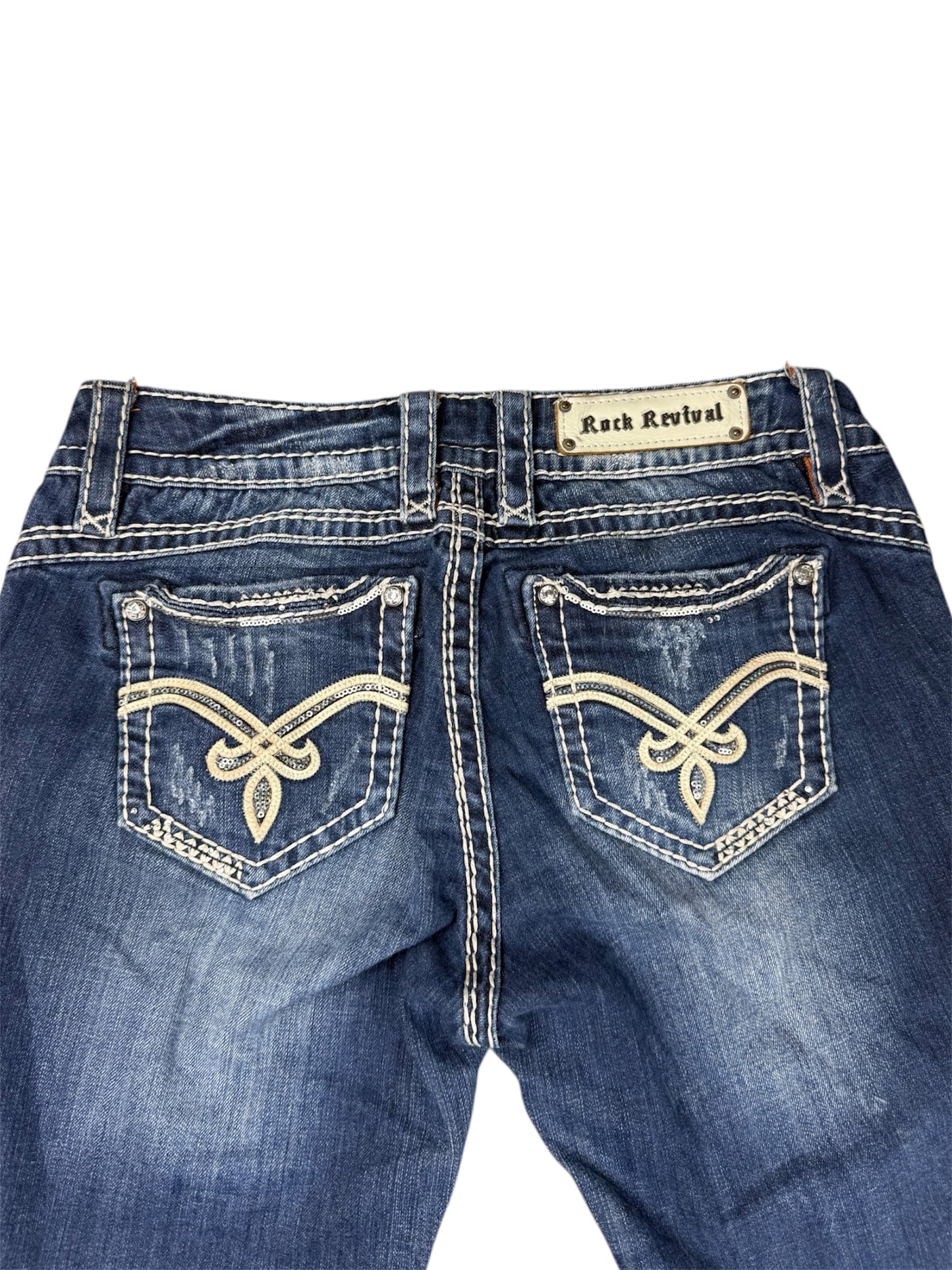 Seltene Rock Revial Breite Jeans